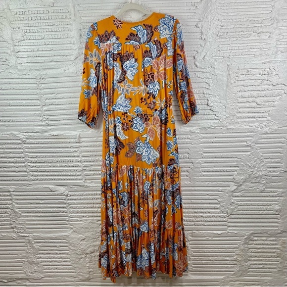 Anthropologie Abel The Label Dress Tiered Maxi Floral Peasant Cottage Bohemian S - Picture 10 of 16